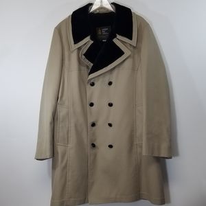 London Fog Coat Trench Top Coat Pile Lined 46 Long